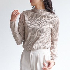 T-shirt Wave Jacquard Bottle Neck Long T-shirt