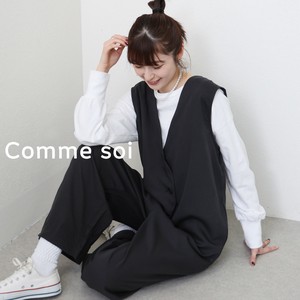 ■comme soi（コムソワ）■前ボタンサロペット 2025新作