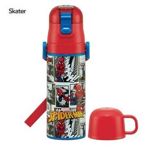 Water Bottle Spider-Man Skater Compact Stainless Steel Bottle 2-way