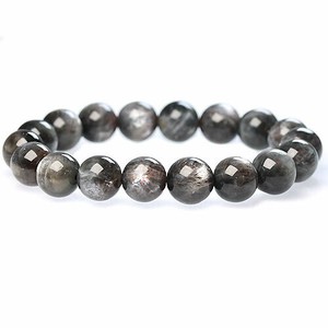 高品質 約11mm ブラックスターサンストーン ブレスレット sunstone【FOREST 天然石 パワーストーン】