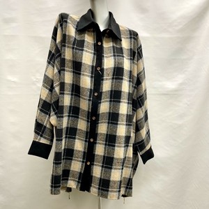 Button Shirt/Blouse Drop-shoulder Check
