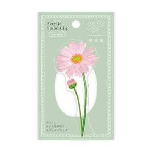 【在庫僅少】クリップ アクリルスタンド・草木花 ｼﾘｰｽﾞ：ガーベラ