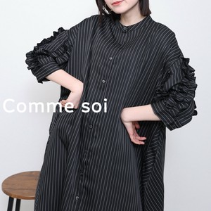 ■comme soi（コムソワ）■袖フリルワンピース 2025新作