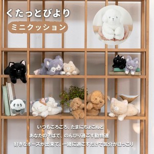 新作追加！ミニクッション ≪くたっとびより≫ ぬいぐるみ アームレスト ふわふわ パンダ 犬 猫
