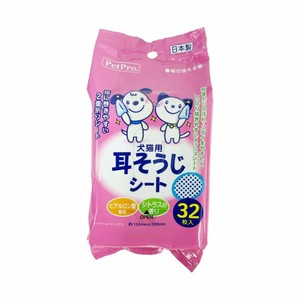 ［ペットプロジャパン］耳そうじシート 32枚入
