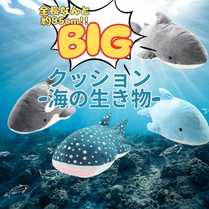 BIGクッション　海の生き物【海/クッション/イルカ/シャチ/サメ/ギフト/枕/抱き枕】