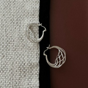 银耳针耳环 2024新品 银色