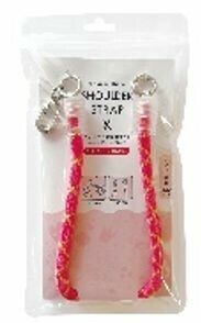 もこもこショルダーストラップ ピンク×イエロー iSB-ST75
