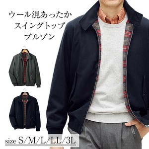 ウール混あったかスイングトップブルゾン