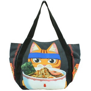 プリントバルーンバッグ　ラーメン赤猫