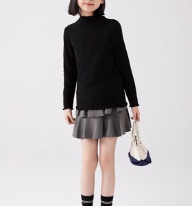 Tシャツ 長袖  厚手  無地 春秋 快適 ファッション  女の子用  BQ6545