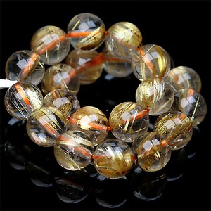 Gemstone Bracelet Rutile Quartz 9mm