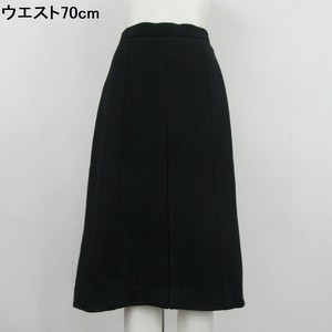 【日本製】【秋冬】ウール混無地タック使いスカート 40843