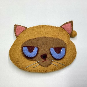 フェルトポーチ　ハンドメイド　狸　タヌキ　アニマル