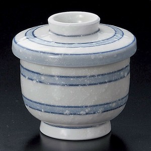 かすみ二本筋むし碗　茶碗蒸し 日本製 陶器 美濃焼
