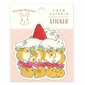 森山しなこ　ステッカー　いちごのショートケーキ　L01-SP-162
