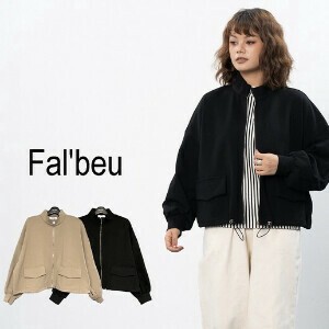 【新作】裾ドローコード スタンドジップアップジャケット　2色展開