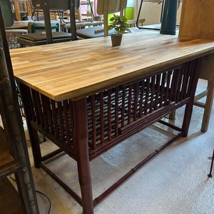 TOPANGA Funiture アカシアウッド×バンブーダイニングテーブル
