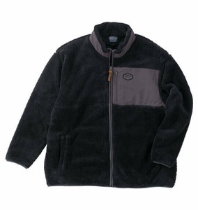 OUTDOOR PRODUCTS ビッグサイズ メンズ ボアフリース裏メッシュジャケット ブラック  3L 4L 6L 7L 8L