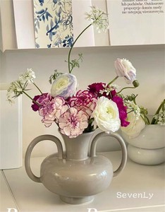 人気！残りわずか 両耳花瓶 花瓶 陶器「2024新作」
