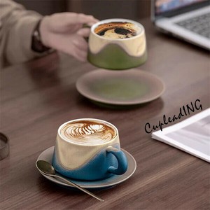 ＜SALE＞INSスタイル 手土産 陶磁器カップ 大人気 3点セット レトロ コーヒーカップソーサー 砂目立て