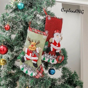 【定番商品】激安セール 麻布 クリスマスソックス クリスマスプレゼント袋 クリスマスツリー飾り 装飾品