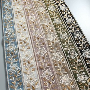 インド刺繍リボン　1.5mカット_C100