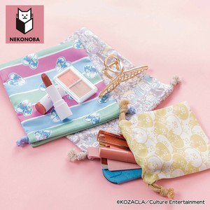 【NEKONOBA】巾着3個セット ゆかいなネコ(台湾ver.)MOTOR CATS＆ボーダー＆小籠包ネコ