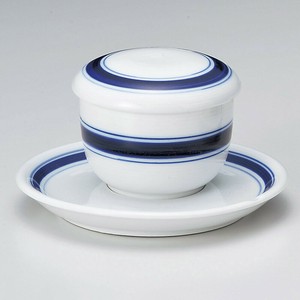 駒筋丸むし碗　強化磁器　日本製 美濃焼 陶器 茶碗蒸し