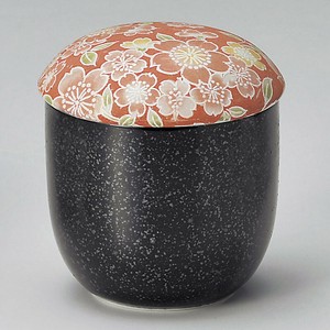 ピンク桜小蒸し碗 美濃焼 日本製 陶器　茶碗蒸し