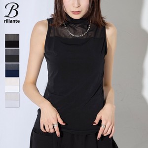 バスト切替メッシュタートルノースリーブ・インナートップス2025ss春夏　通年定番　BRILLANTE東京（94664）