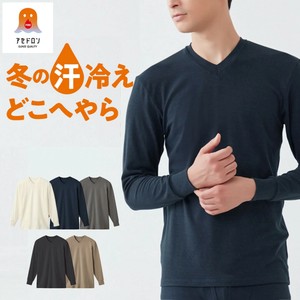 アセドロン/紳士　長袖Vネック　中厚生地