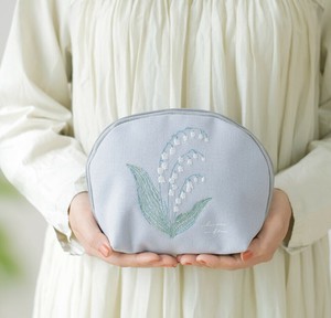 【ito&】刺繍シェルポーチ　スズラン