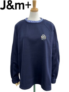 <2024冬物新作>あったか裏起毛衿デザイン長袖Tシャツ　2024冬物人気　J&m+