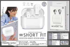 ワイヤレスイヤホンショートフィット