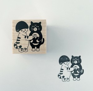 Stamp Cat Mushroom cat Rubber Stamp