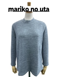 <2025梅春新作>あったか素材無地長袖Tｼｬﾂ　ﾊｲﾈｯｸ首元ｽﾄｰﾝ付き　2025梅春物人気　真里子の詩