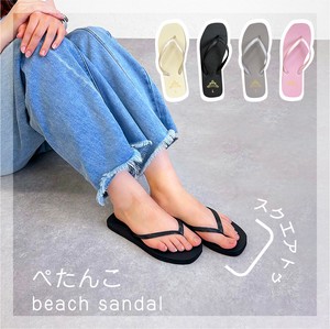 【2025春夏新作】【即納】スクエアビーチサンダル（プールや海水浴場に） 靴 レディース シューズ ビーサン