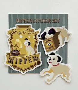 絵本ニッパー・ステッカー（3枚セット） VICTOR NIPPER STICKER 正規ライセンス商品