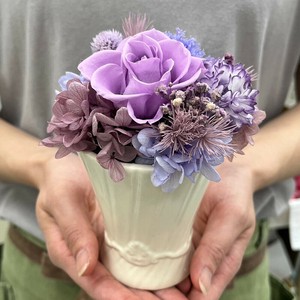 カルテットプリザーブドフラワーカラフル