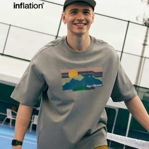 P20072 トップス 2025春夏新作 メンズ  半袖 Tシャツ カジュアル プリント