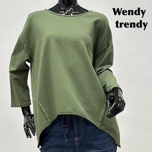SALE 【イタリア製】コットン素材背面スリット立体デザイントップス Wt