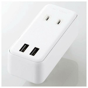 エレコム　ELECOM　モバイルUSBタップ AC×2口+USB×2ポート 最大2.4A 直差し（ホ