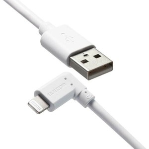 エレコム　ELECOM　充電 Lightningケーブル 2m L字 MFi認証 抗菌 ホワイト M