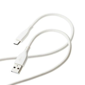 エレコム ELECOM USBケーブル USB A to USB C シリコン素材 RoHS ホワイ