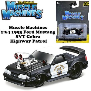 Muscle Machines 1:64 1993 Ford Mustang SVT Cobra Highway Patrol【マッスルマシン】ミニカー