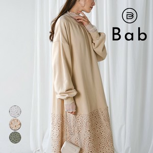 Casual Dress Sweat One-piece Dress Lechem Lace