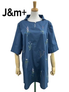 <2025春物新作>衿付き刺しゅう入り七分袖Tブラ　2025春物人気　J&m+