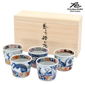 KaiKai●日本製 美濃焼 ギフト セット 和食器 食器 陶器●游民 5客そば猪口揃【2025年新作】 セラミック藍