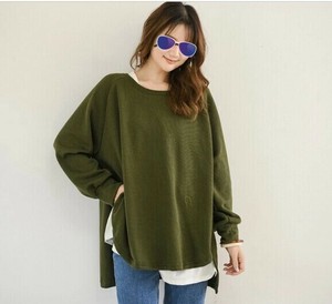Tシャツ レディース 長袖 秋冬  ゆったり ラウンドネック 無地   快適  YEA1714